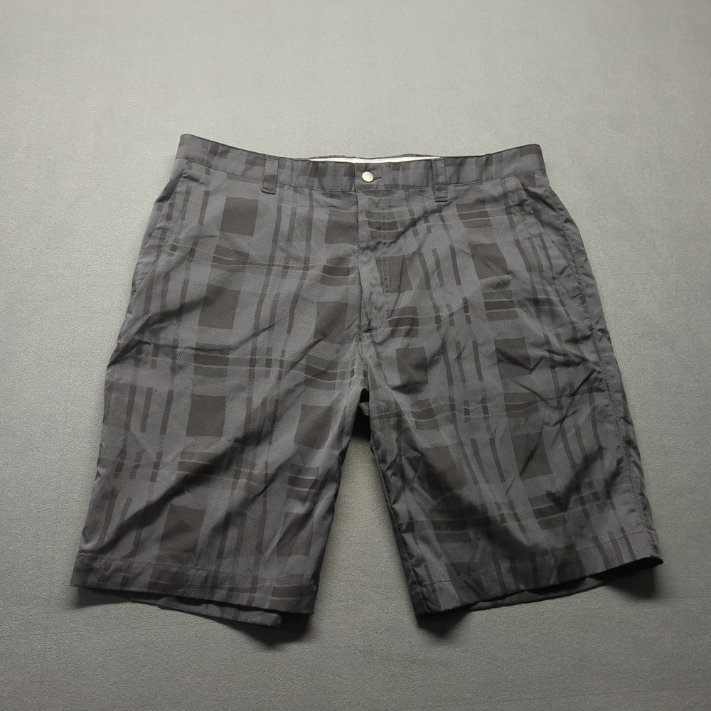 Callaway Shorts Mens 38 Grey Plaid Golf Performance Activewear PO#SU16213